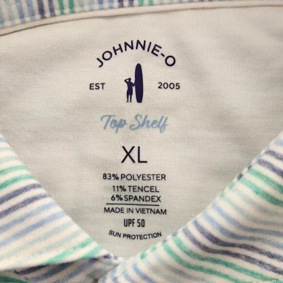 Johnnie-O Top Shelf Men's Hualalai Short Sleeve Polo Shirt in size XL - Picture 4 of 4